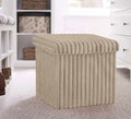 Ribbed Storage Box Ottoman